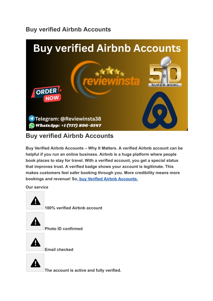 buy verified airbnb accounts