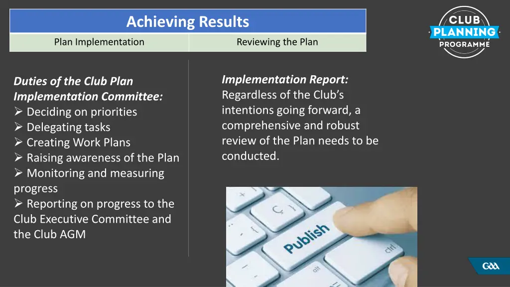 achieving results