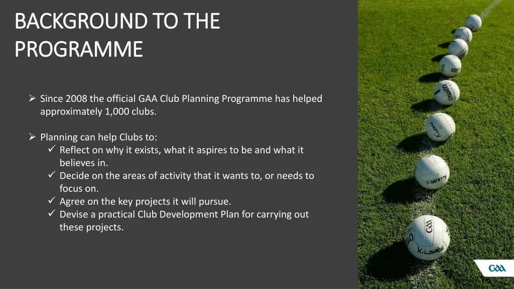background to the background to the programme