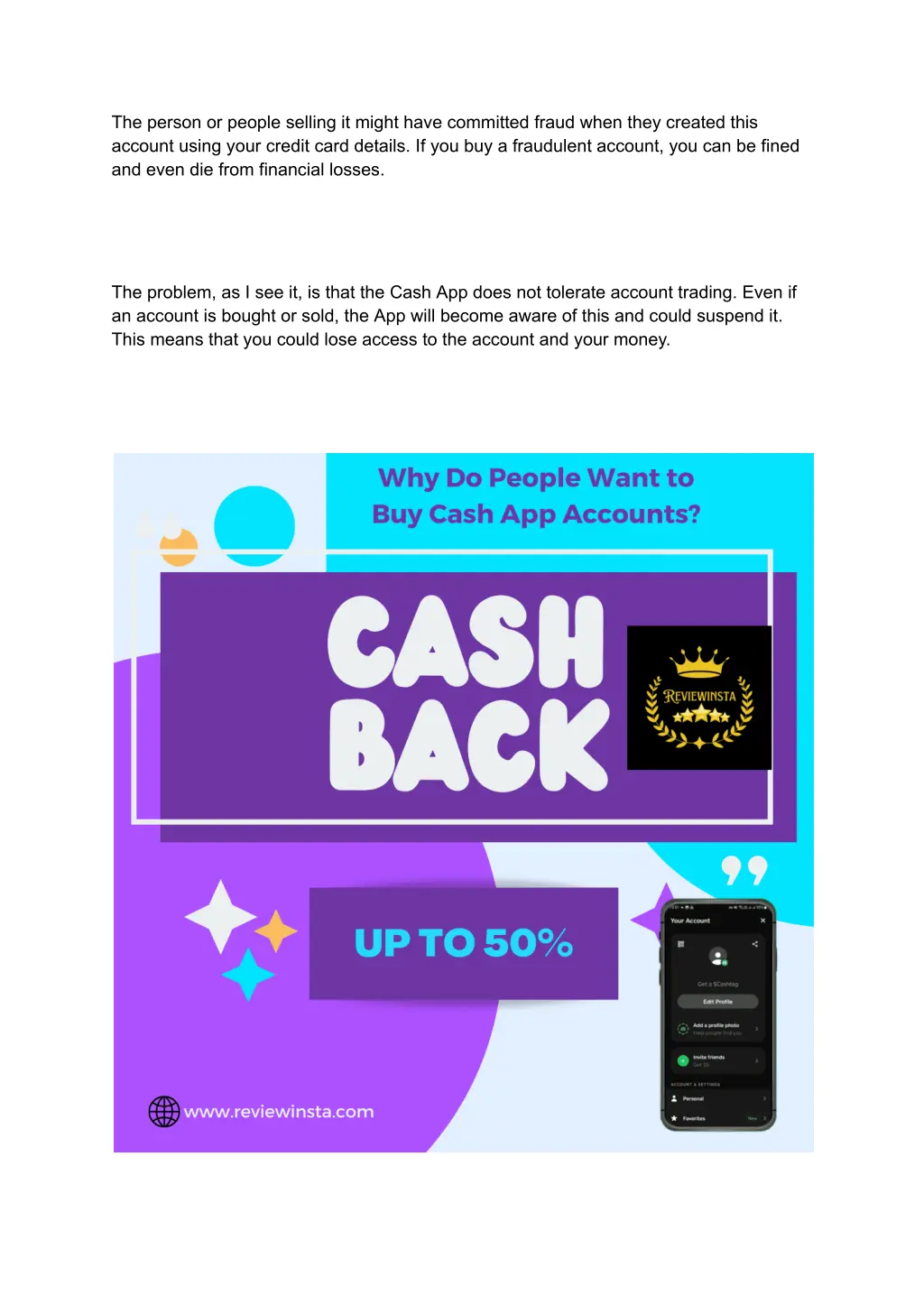 the person or people selling it might have