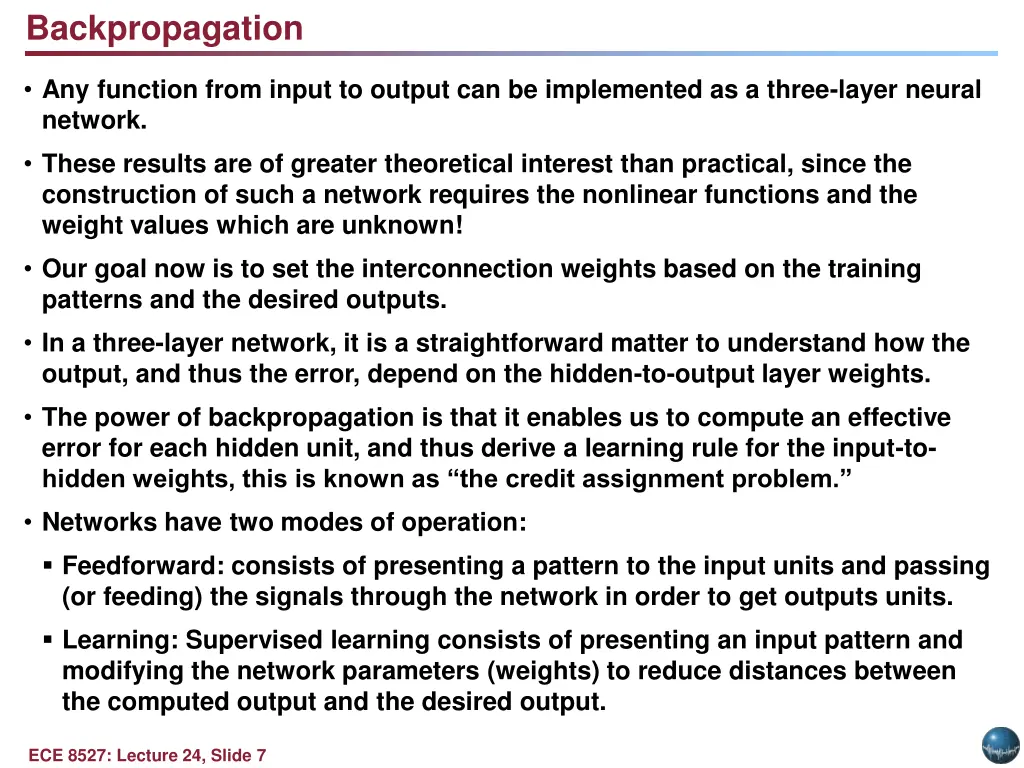 backpropagation