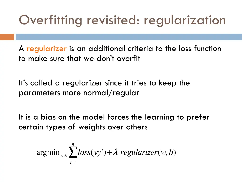 overfitting revisited regularization