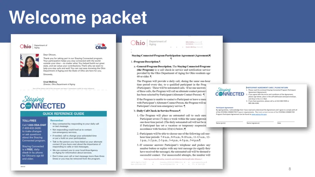welcome packet