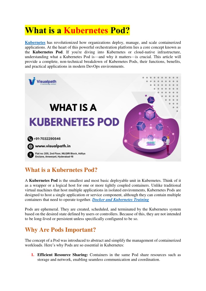 what is a kubernetes pod