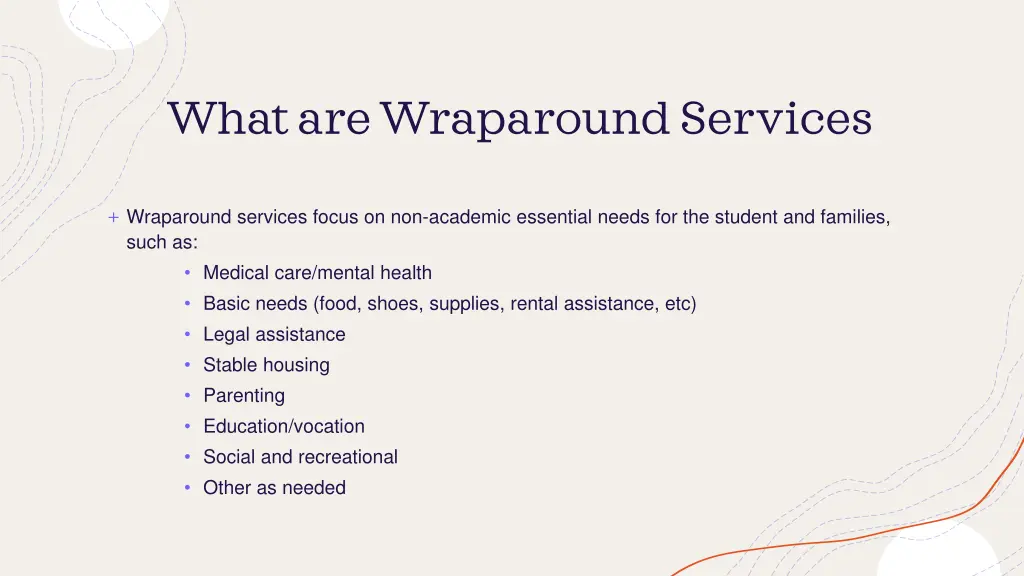 what are wraparound services