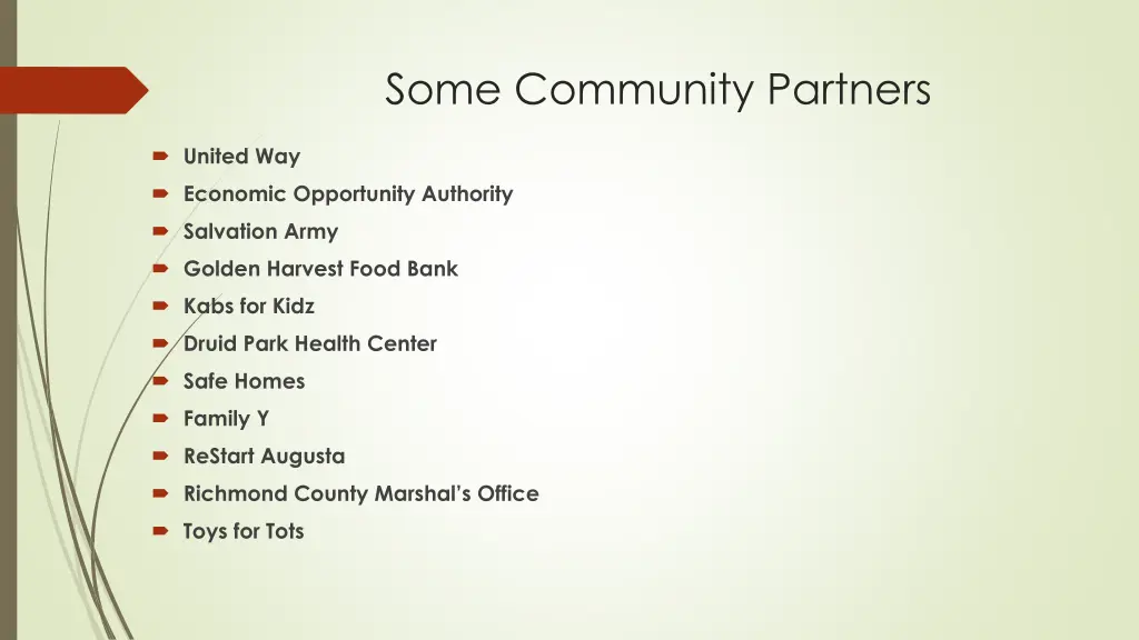 some community partners