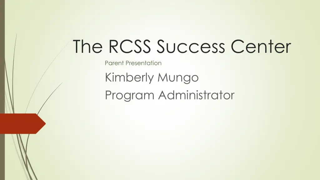 the rcss success center parent presentation
