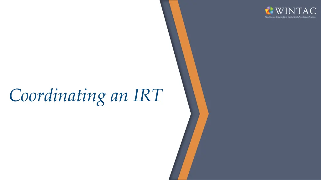 coordinating an irt