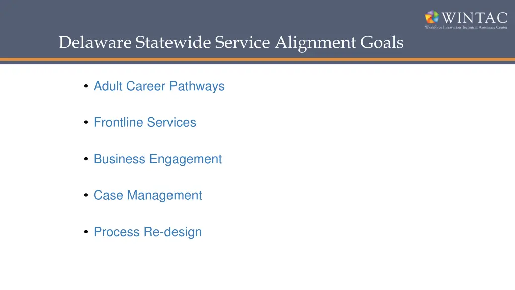 delaware statewide service alignment goals