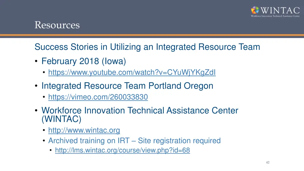 resources