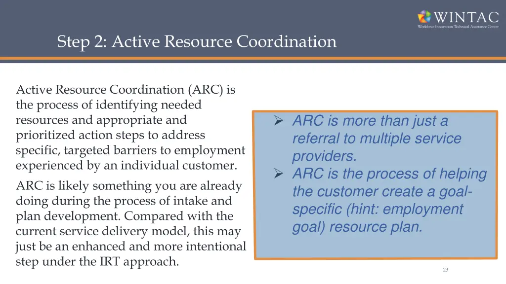 step 2 active resource coordination