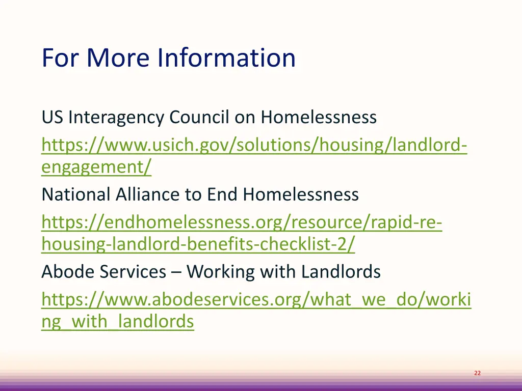 for more information