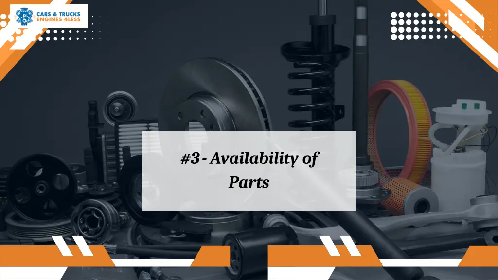 3 availability of parts