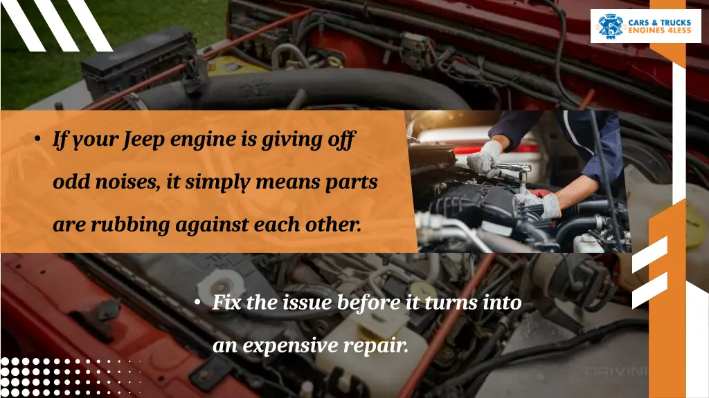 if your jeep engine is giving off