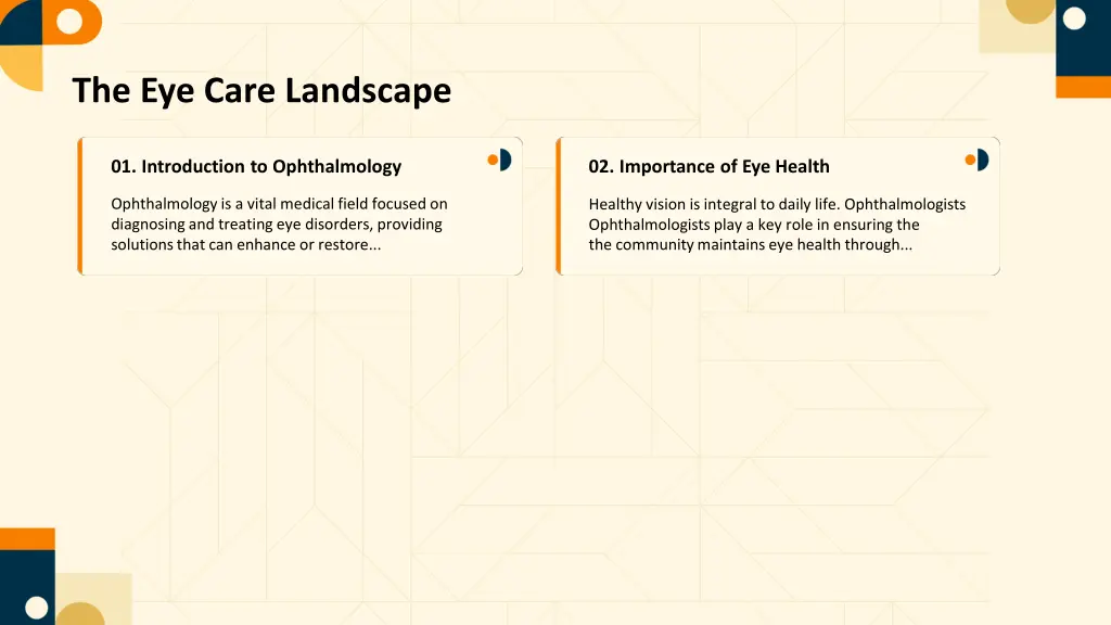 the eye care landscape