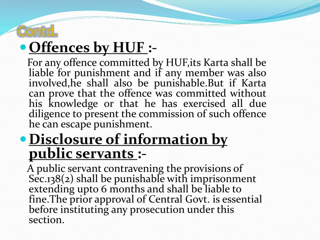 contd offences by huf for any offence committed
