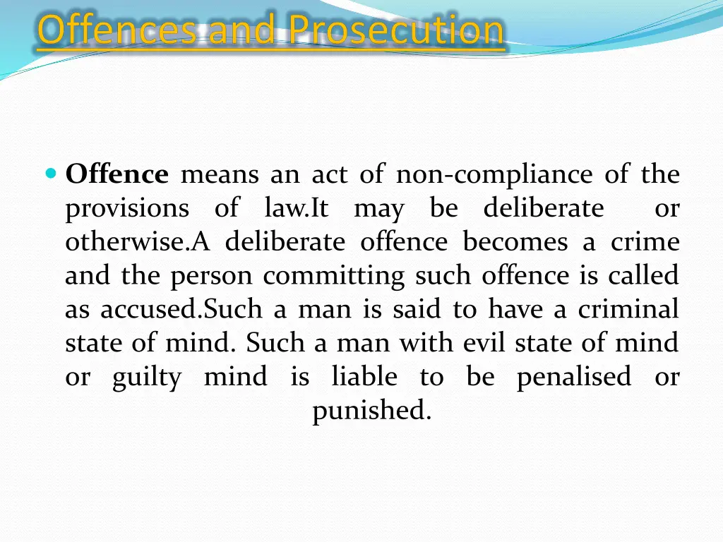 offences and prosecution