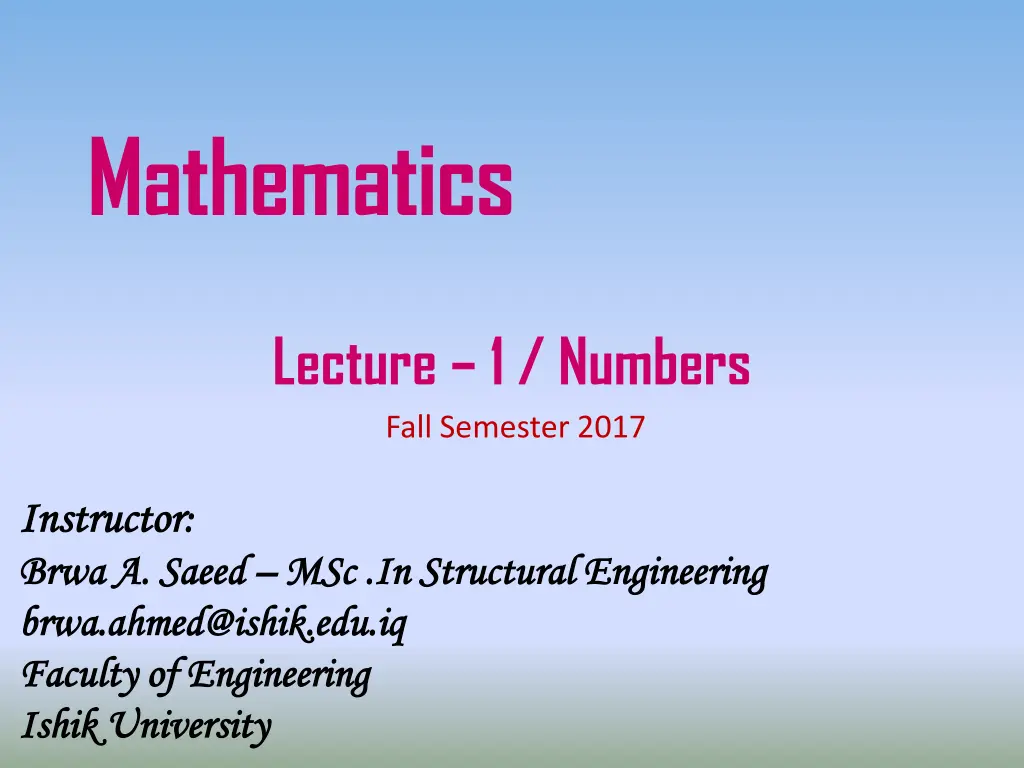 mathematics
