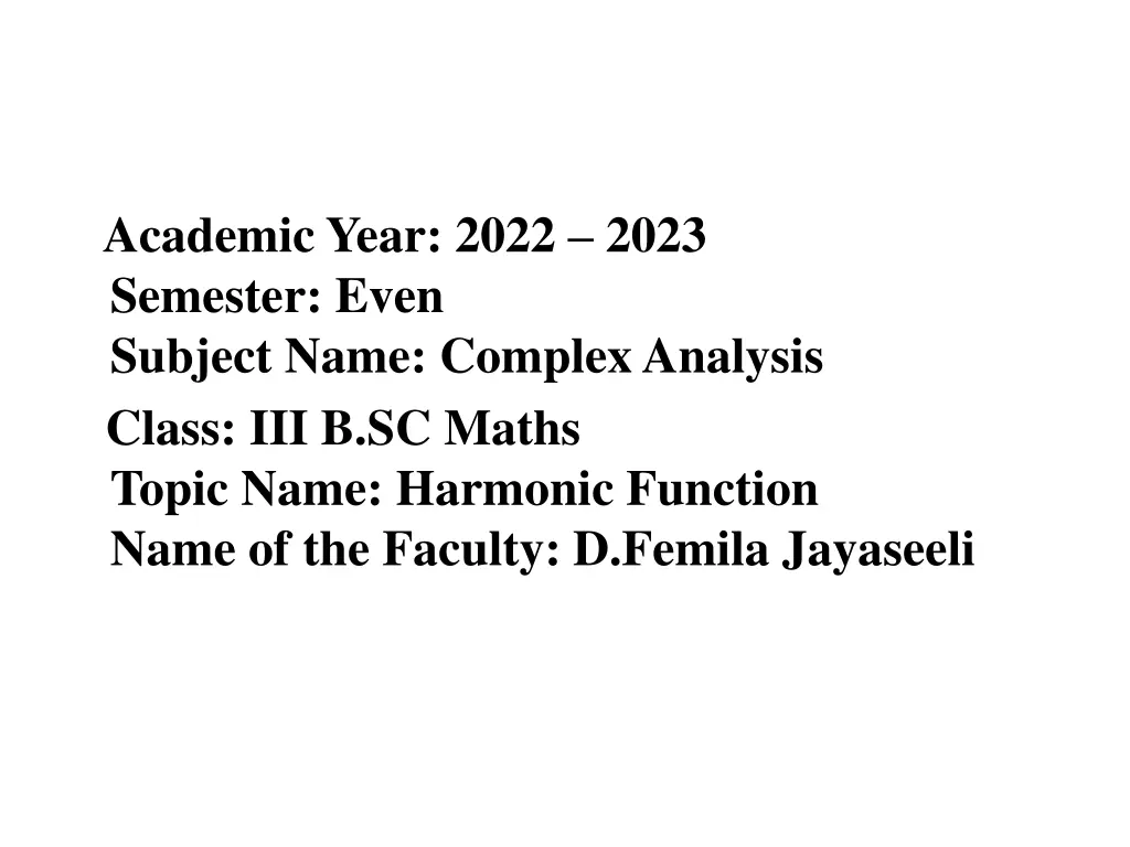 academic year 2022 2023 semester even subject