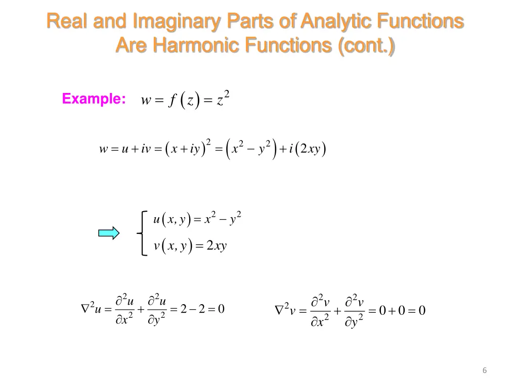 real and imaginary parts of analytic functions 2