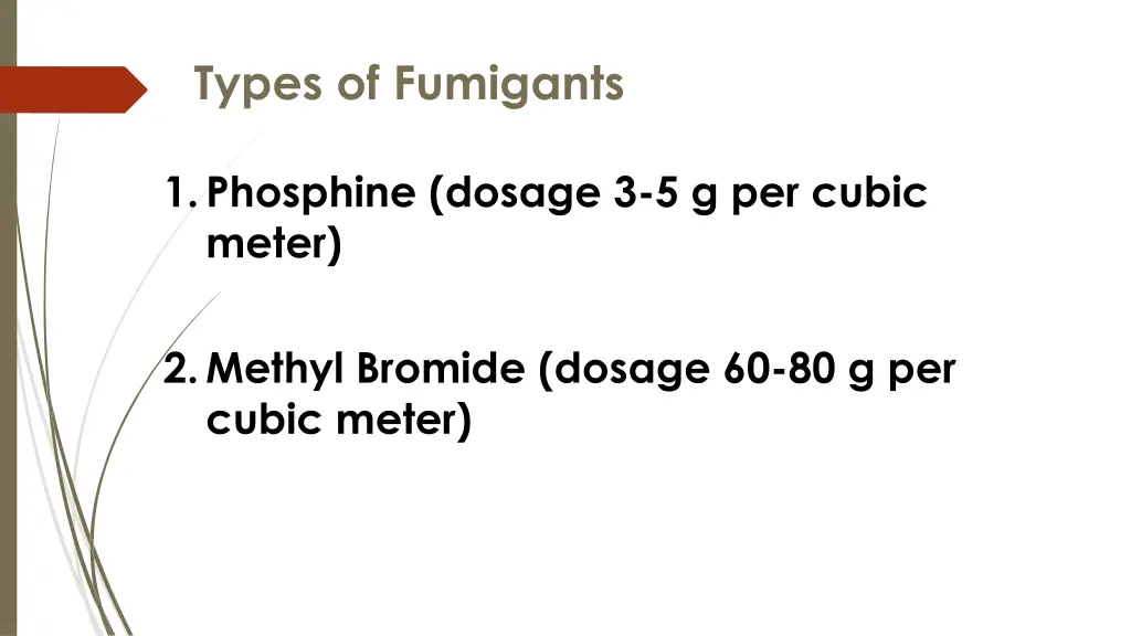 types of fumigants