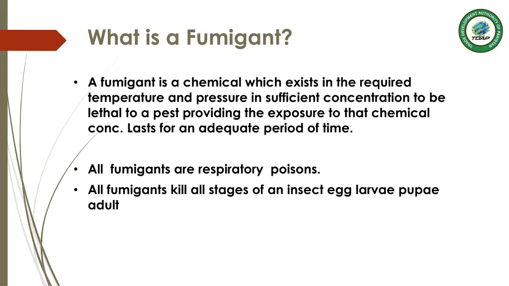 what is a fumigant