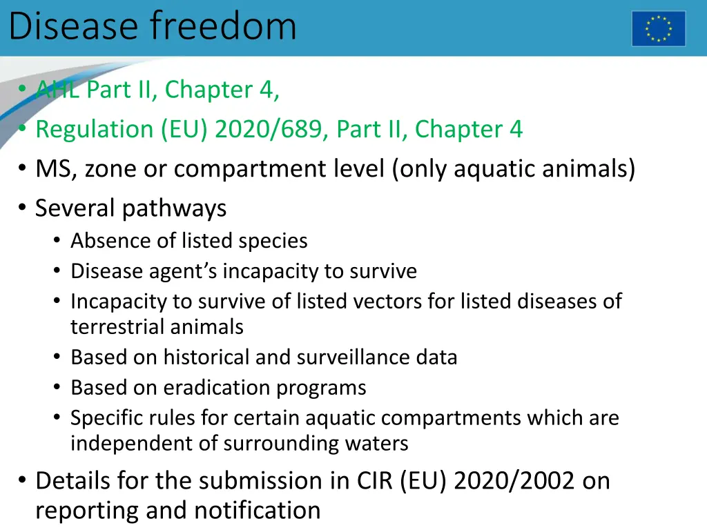 disease freedom