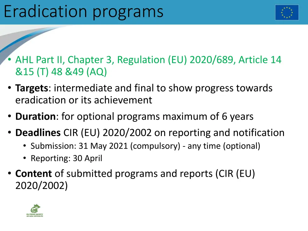 eradication programs