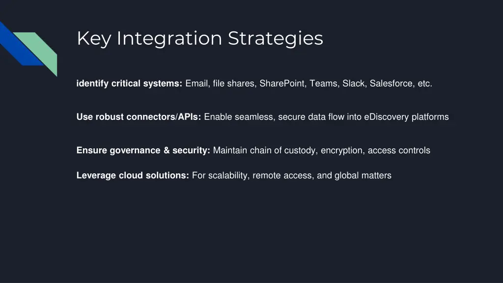 key integration strategies
