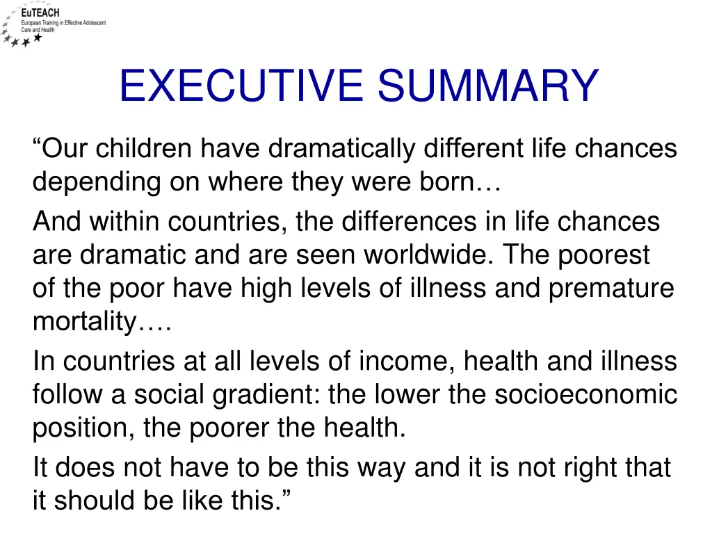 executive summary