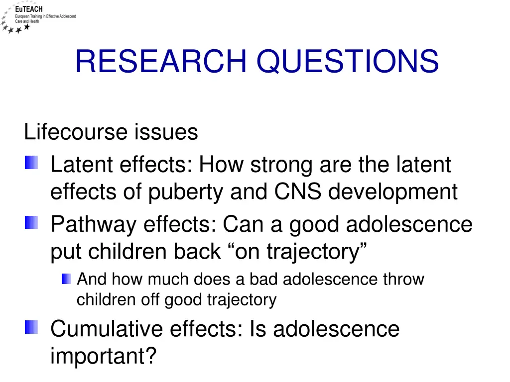 research questions