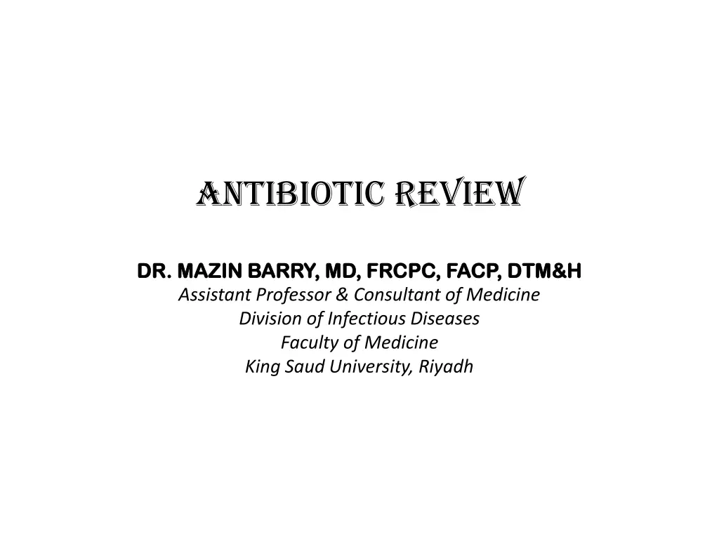 antibiotic review