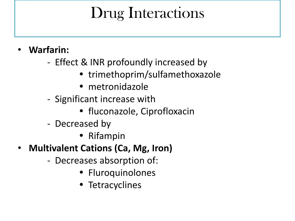 drug interactions 1