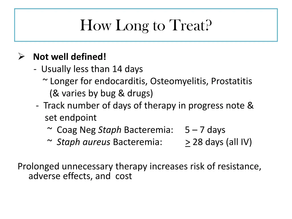 how long to treat