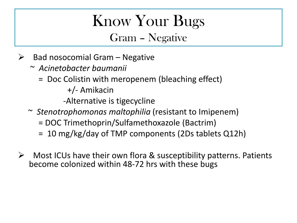 know your bugs gram negative 1