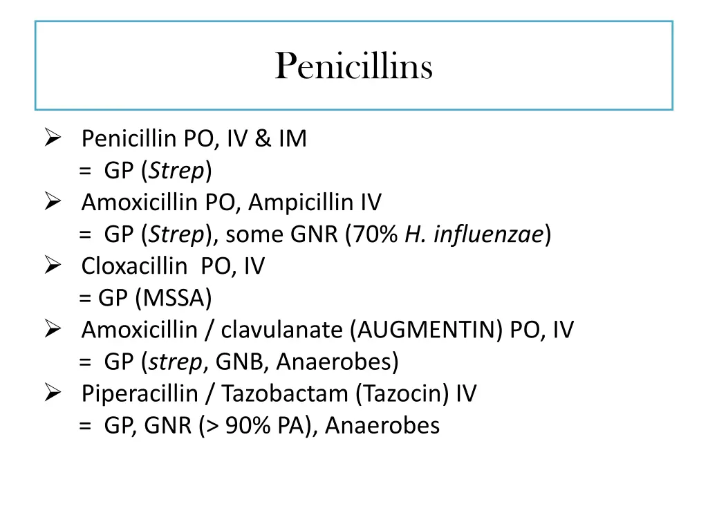penicillins