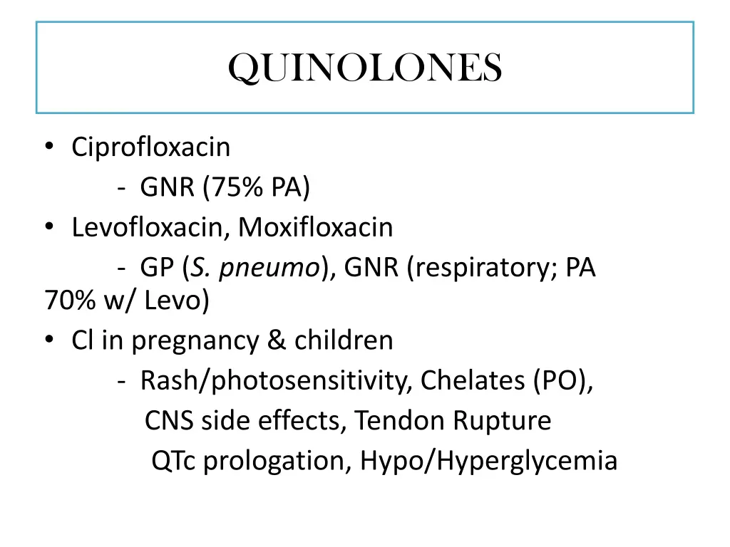 quinolones
