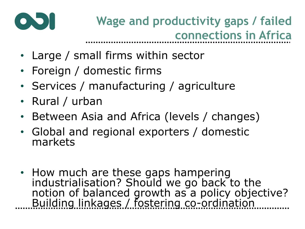 wage and productivity gaps failed connections