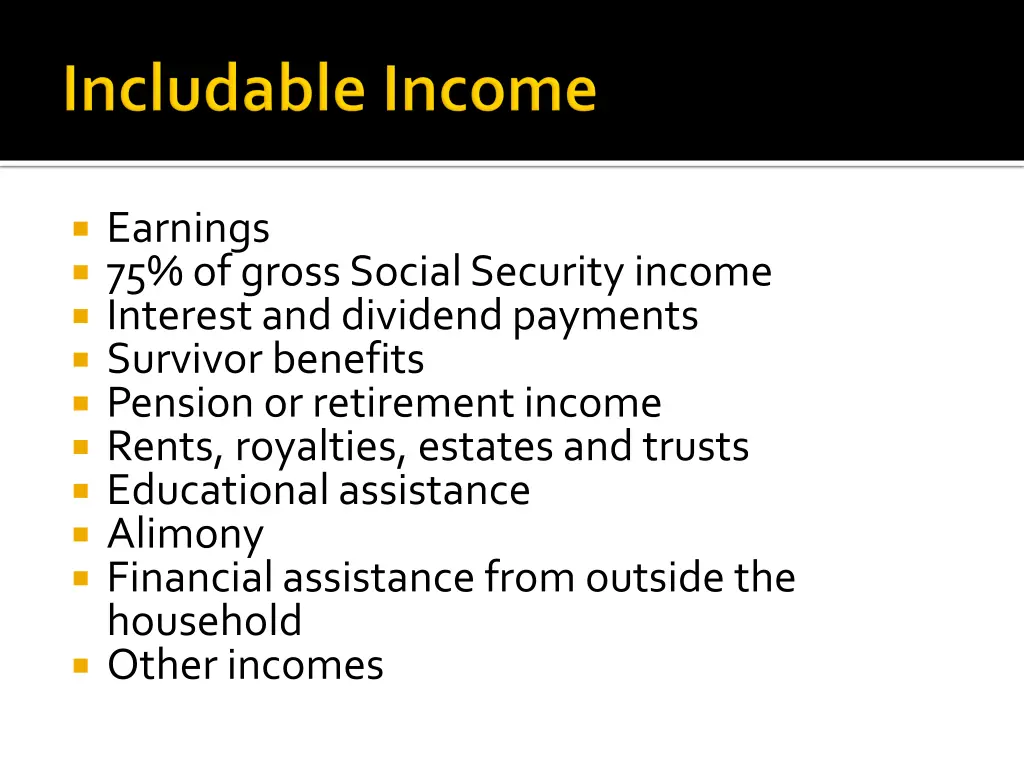 earnings 75 of gross social security income