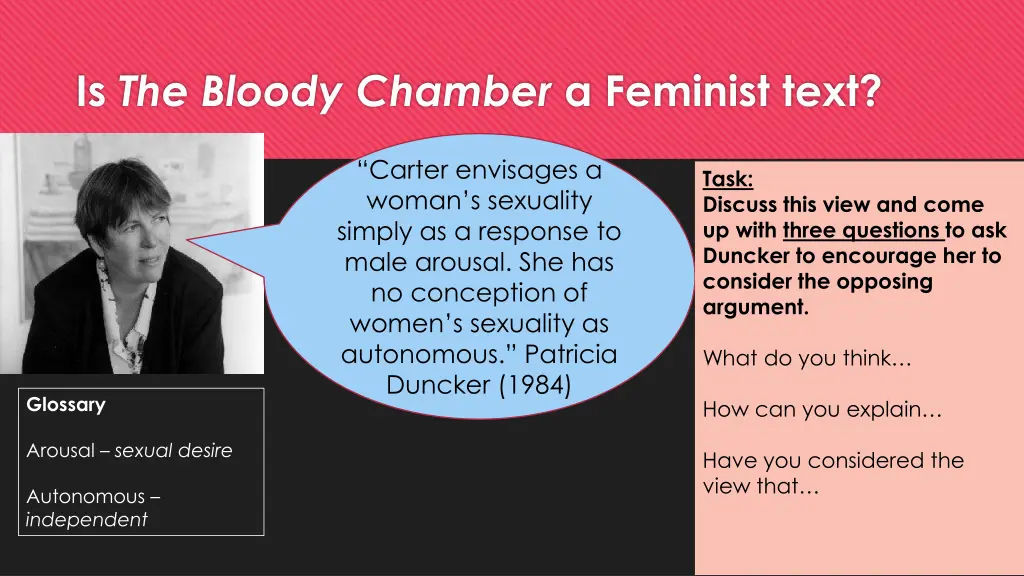 is the bloody chamber a feminist text 1