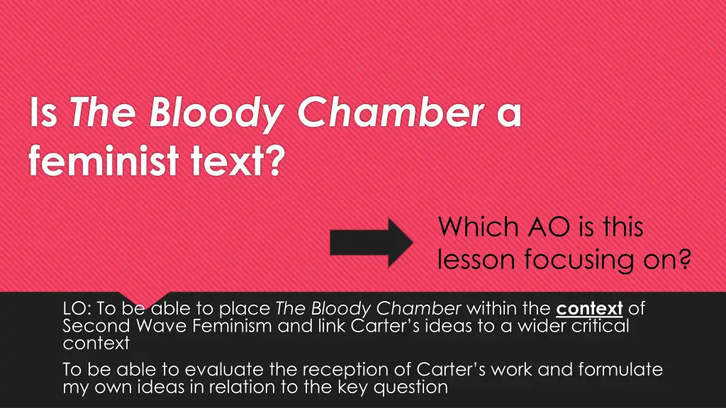 is the bloody chamber a feminist text