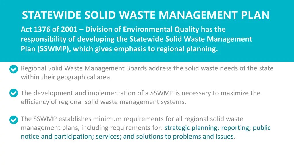 statewide solid waste management plan