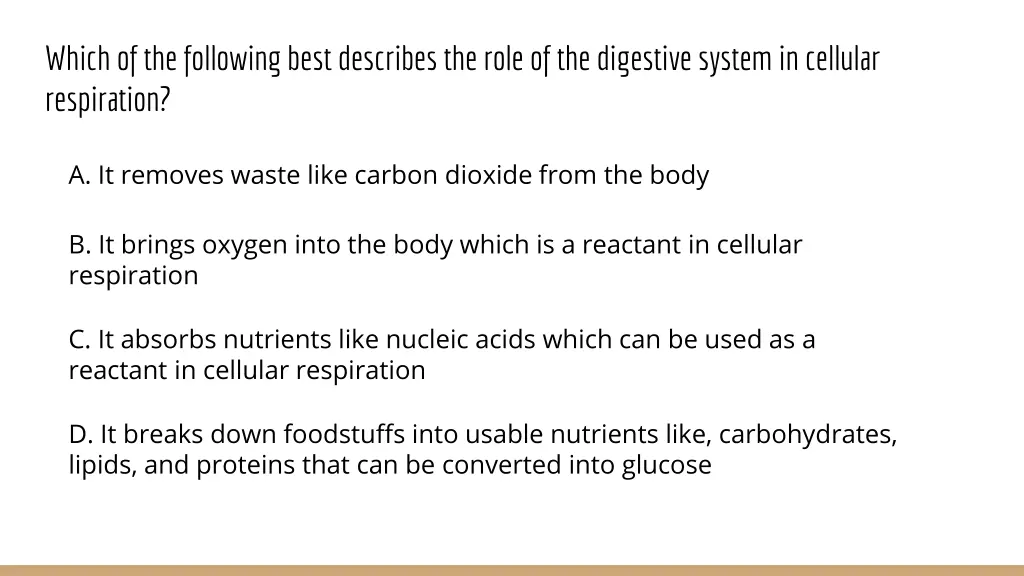 which of the following best describes the role