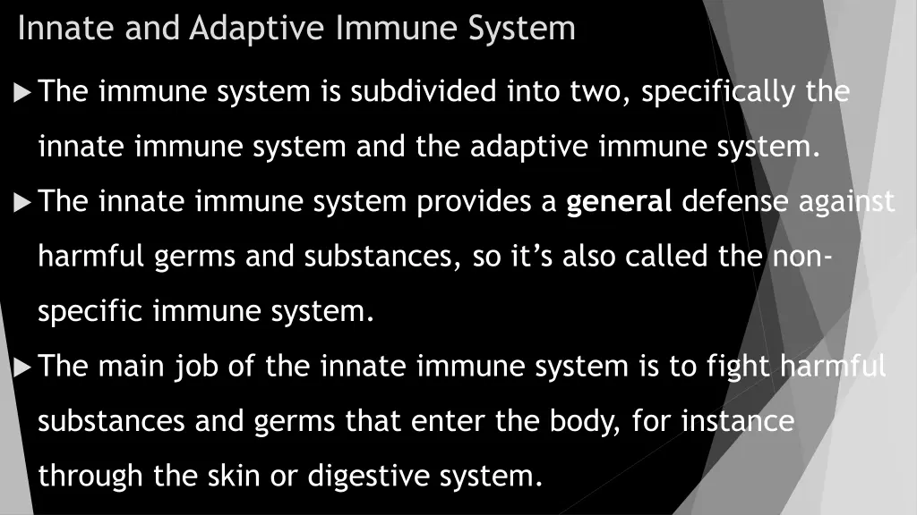 innate and adaptive immune system