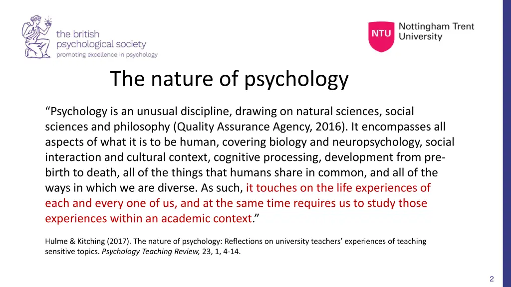 the nature of psychology