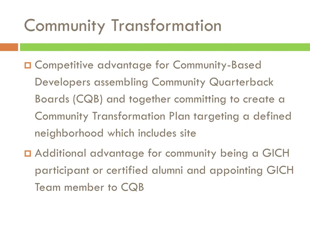 community transformation