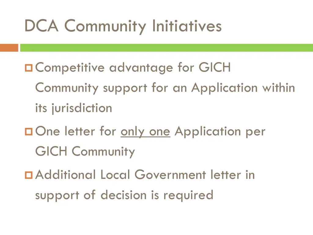 dca community initiatives
