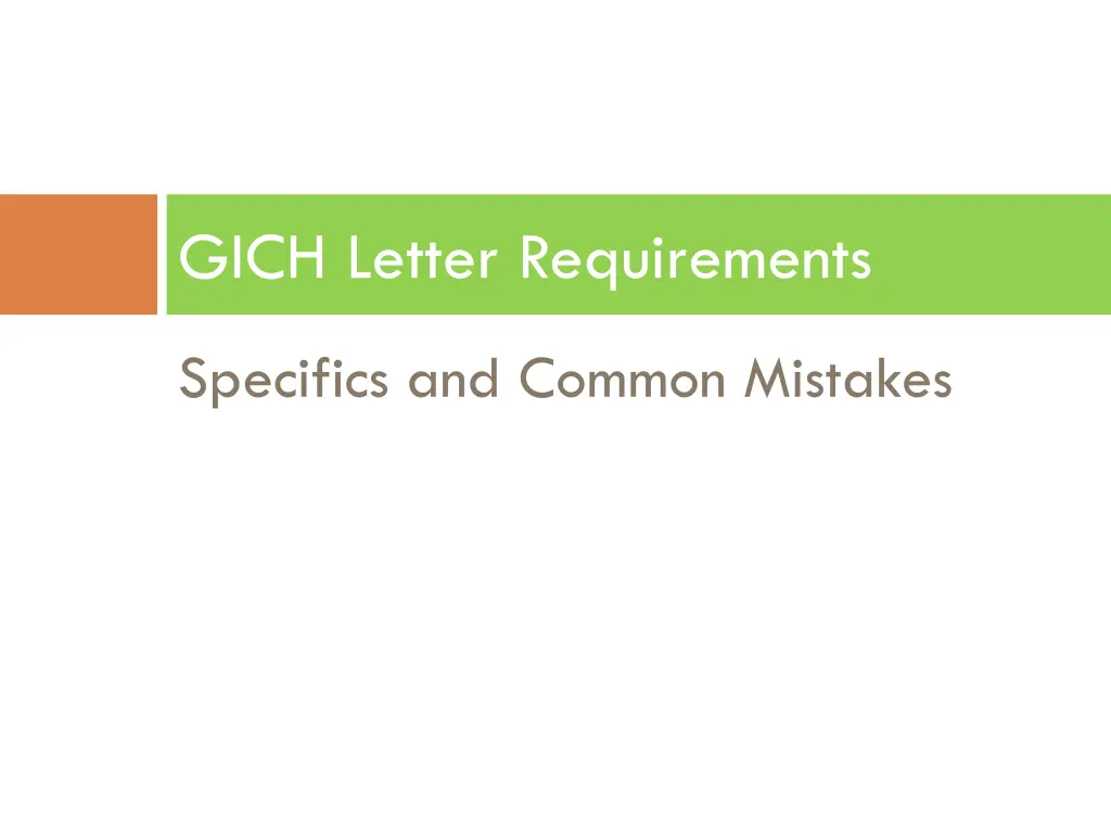 gich letter requirements