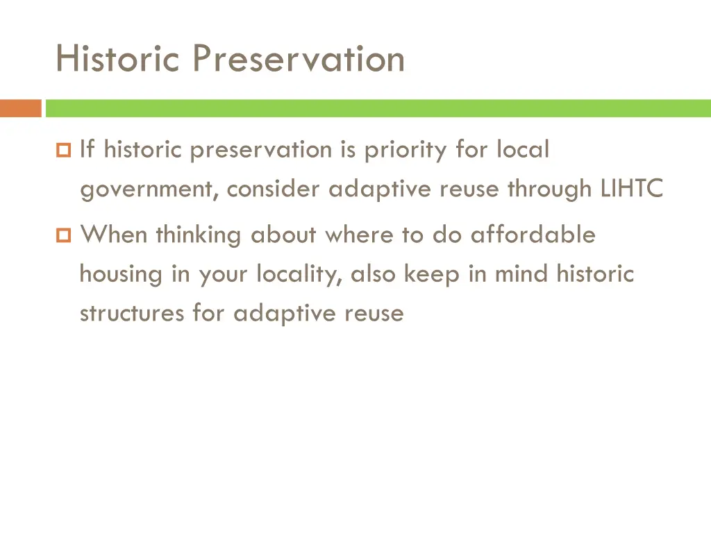 historic preservation