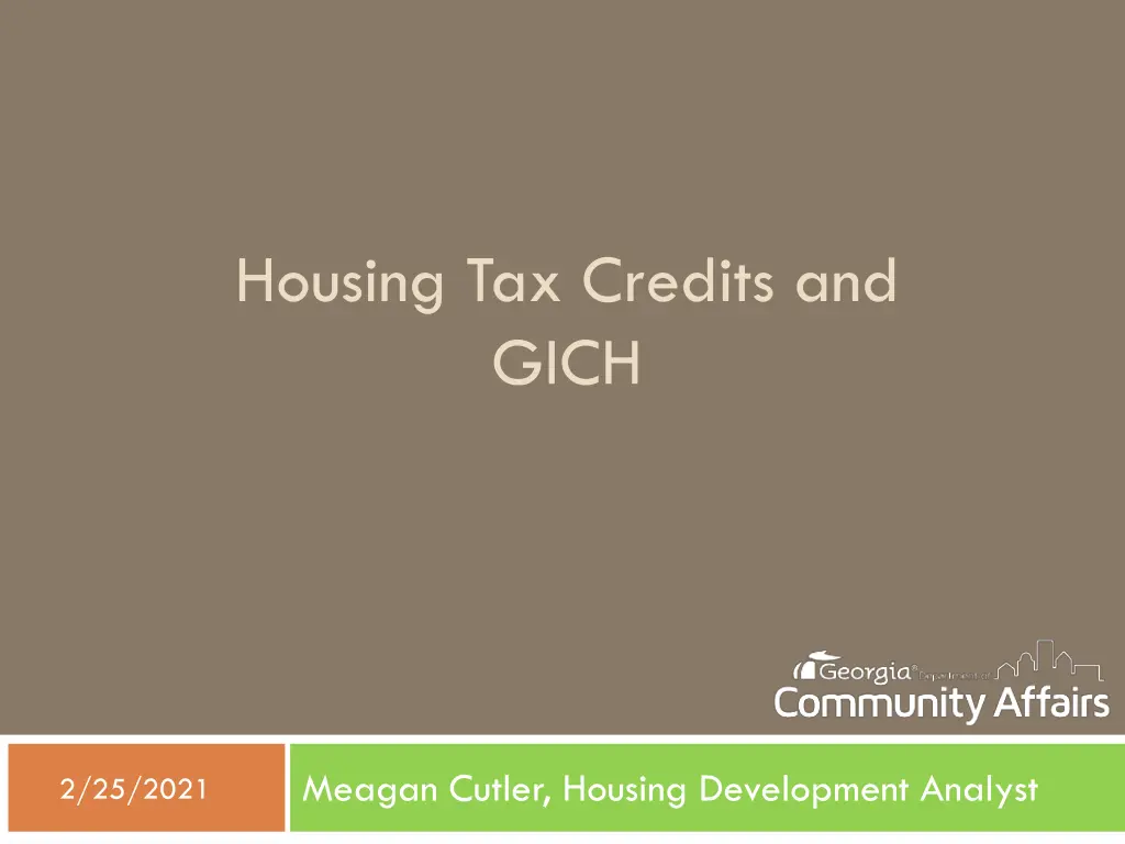 housing tax credits and gich